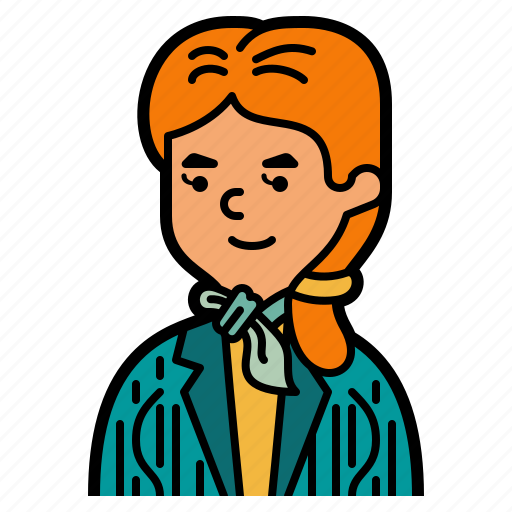 Profile, suit, woker, scarf, avatar, user, woman icon - Download on Iconfinder