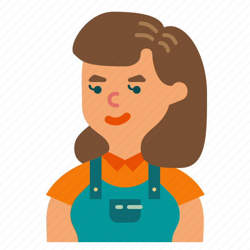 Girl, young, user, overalls, profile, people, avatar icon - Download on Iconfinder