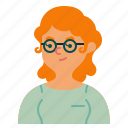 user, glasses, woman, profile, people, avatar