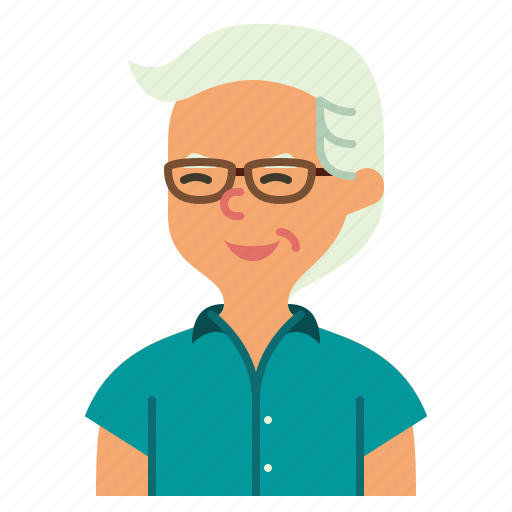 User, man, glasses, profile, avatar, grandfather, old icon - Download on Iconfinder