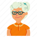 user, glasses, grandmother, woman, profile, avatar, old