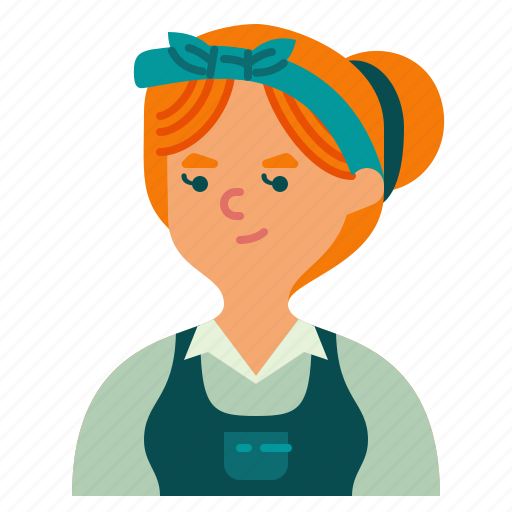 User, headband, maid, woman, woker, profile, avatar icon - Download on Iconfinder