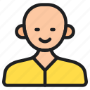 avatar, profile, man, user, boy, male, bald, head, old