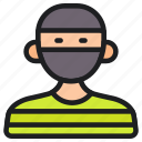 avatar, profile, man, user, boy, male, crime, criminal, thief