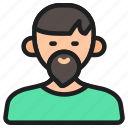 avatar, profile, man, user, boy, male, person, beard