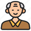 avatar, user, man, male, bald, head, old, senior, citizen 