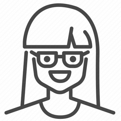 Avatar, character, girl, glasses, profile, user, woman icon - Download on Iconfinder