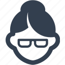 user, character, person, avatar, human, grandma, lady, teacher, glasses, old, blind, woman, profile, female, business, users