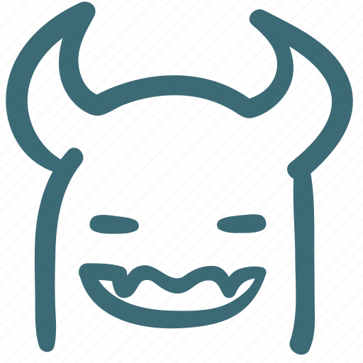 Avatar, cute, doodle, horn, monster icon - Download on Iconfinder