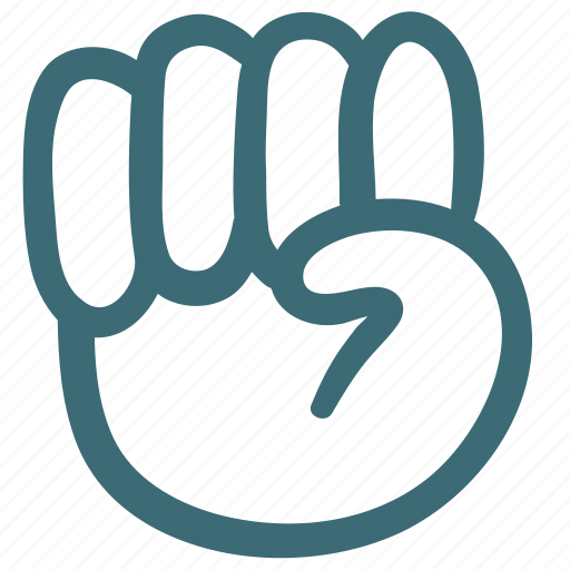Closed, doodle, fist, hand, knock, smash icon - Download on Iconfinder