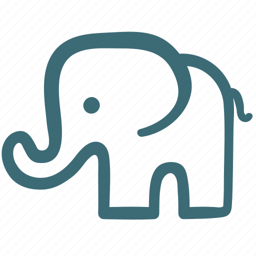 Animal, doodle, elephant icon - Download on Iconfinder