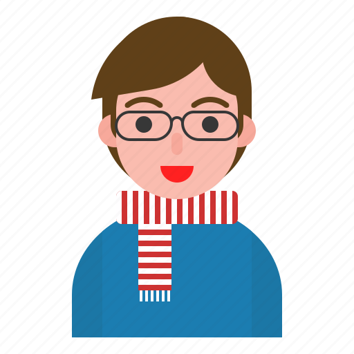 Boy, christmas, glasses, man, scarf, winter icon - Download on Iconfinder