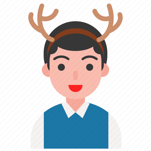 Christmas, fancy, horn, reindeer, winter, xmas icon - Download on Iconfinder
