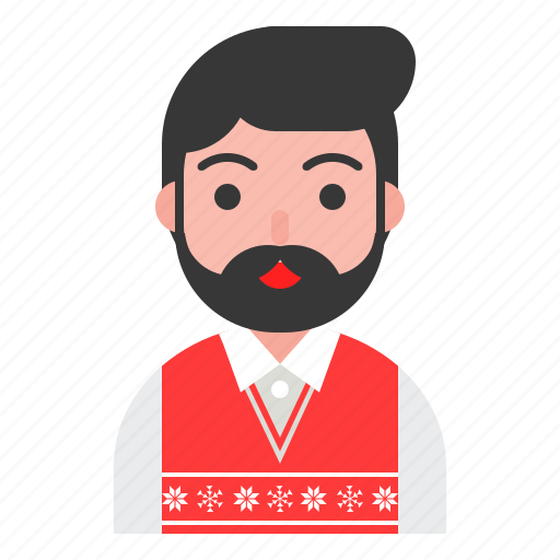 Beard, christmas, sweater, ugly, winter, xmas icon - Download on Iconfinder