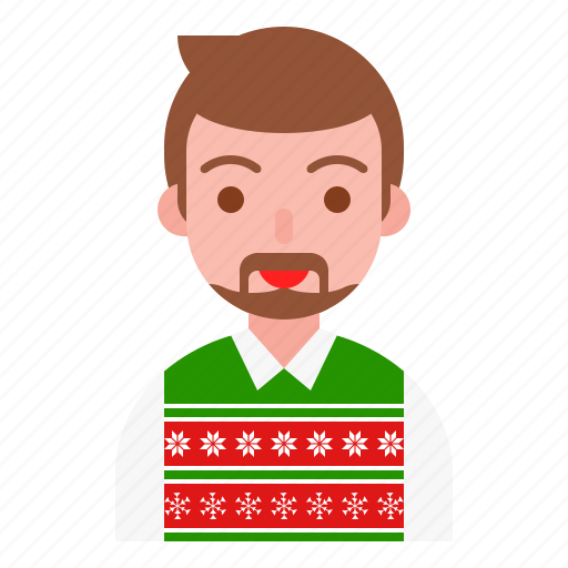 Christmas, older, party, sweater, uncle, winter icon - Download on Iconfinder