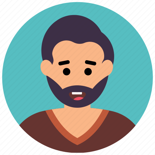 Bearded man, hipster, male avatar, male person, young man icon - Download on Iconfinder