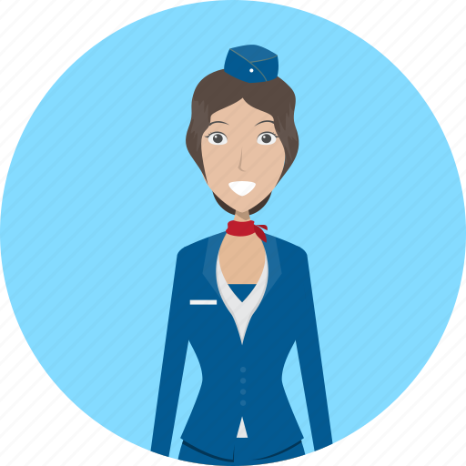 Attendant, avatar, career, character, female, flight, profession icon - Download on Iconfinder