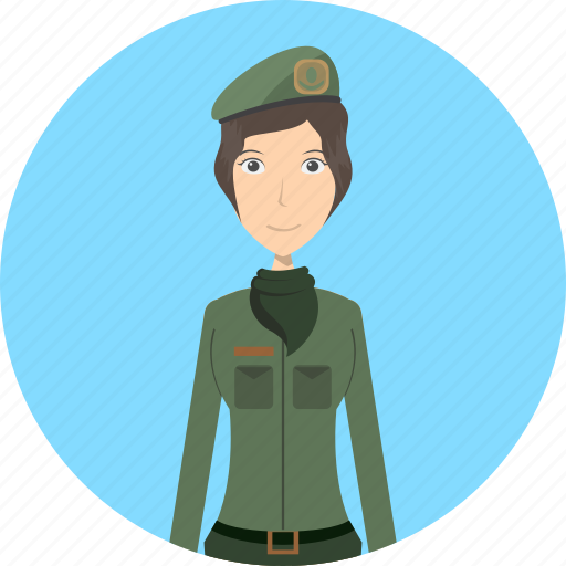 Avatar, career, character, face, female, profession, soldier icon - Download on Iconfinder