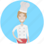 avatar, baker, career, character, chef, female, profession 