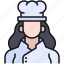 avatar, chef, girl, profession, woman 