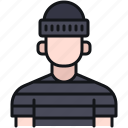 avatar, burglar, criminal, man, user