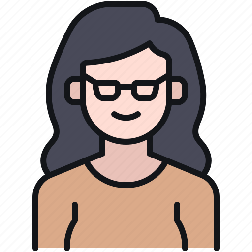 Avatar, girl, glasses, user, woman icon - Download on Iconfinder