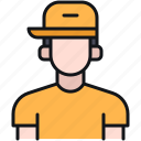 avatar, cap, hat, man, person