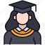avatar, girl, graduation, student, woman 