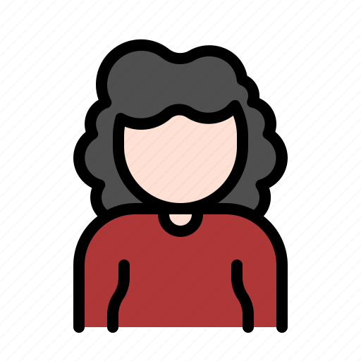 Avatar, curly, girl, profile, user avatar, woman, women icon - Download on Iconfinder