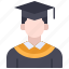 avatar, college, graduation, man, student 