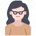 avatar, girl, glasses, user, woman