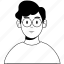 man, glasses, avatar 