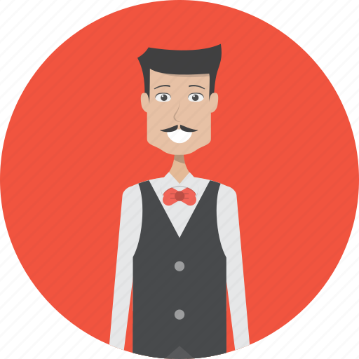 Avatar, career, character, face, male, profession, waitress icon - Download on Iconfinder