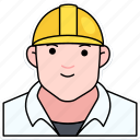 engineering, man, boy, avatar, user, person, labor, safety, helmet