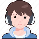student, man, boy, avatar, user, person, people, headphone, hoodie