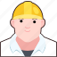engineering, man, boy, avatar, user, person, labor, safety, helmet 