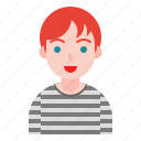 avatar, boy, shirt, stripe, student, teenage