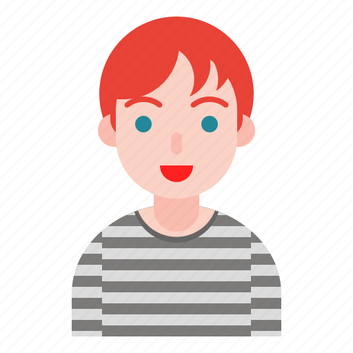 Avatar, boy, shirt, stripe, student, teenage icon - Download on Iconfinder