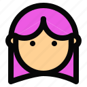 avatar, face, flat icon, girl, person, women