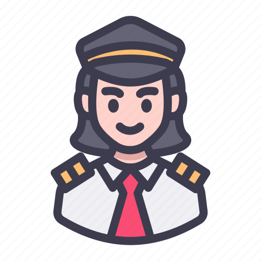 Avatar, character, job, professions, person, female, pilot icon - Download on Iconfinder