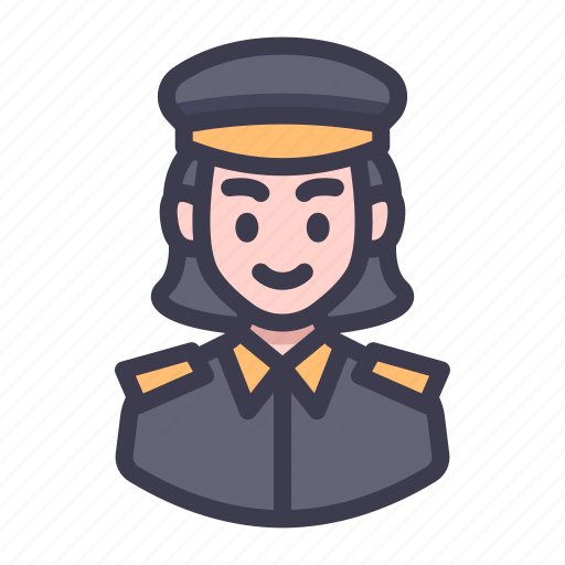 Avatar, character, job, professions, people, female, police icon - Download on Iconfinder