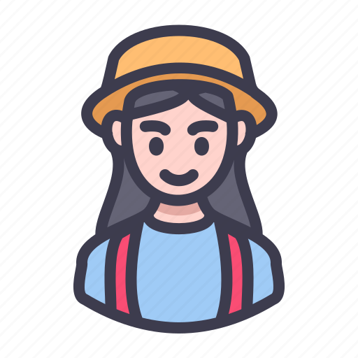 Avatar, character, job, professions, female, travel, tourist icon - Download on Iconfinder