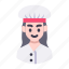 avatar, character, job, professions, person, female, chef, cook, food 