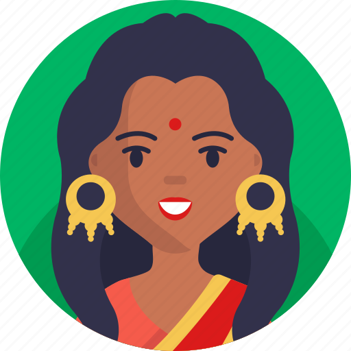 Female, girl, hindu woman, woman, avatar icon - Download on Iconfinder