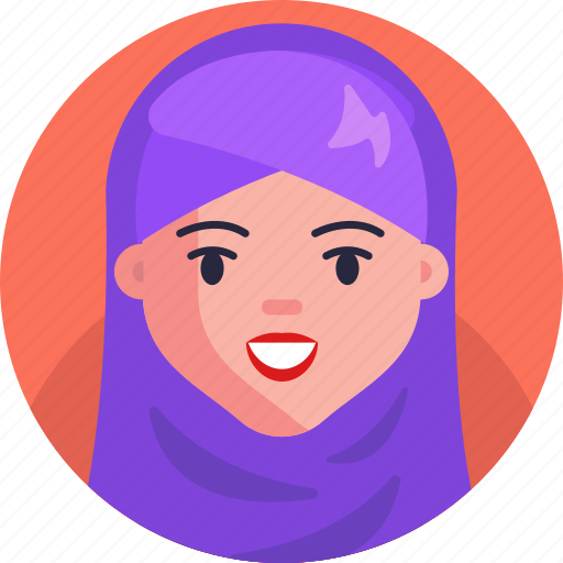 Woman, muslim, avatar, girl, female, face icon - Download on Iconfinder