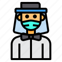avatar, bow, man, mask, profile, tie
