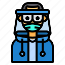 avatar, glasses, hoodie, man, mask, profile