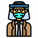 avatar, man, mask, mustaches, old, professor, profile