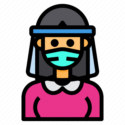 Avatar, hair, long, maid, mask, woman, women icon - Download on Iconfinder