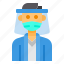 avatar, man, mask, profile, worker 